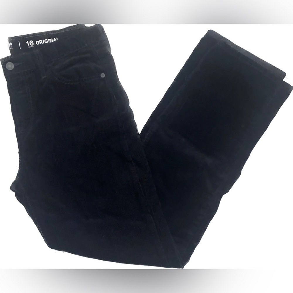 GAP Boys Corduroy Pants Husky Size 16 original black